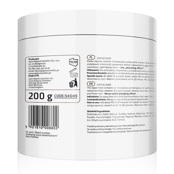 Biorewitalizująca maska algowa 02.23 tył
