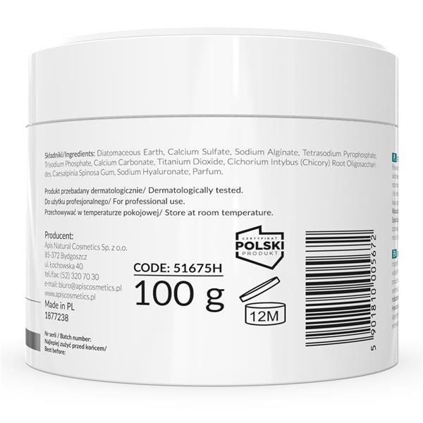 Maska algowa intensywnie napinająca 100g tył