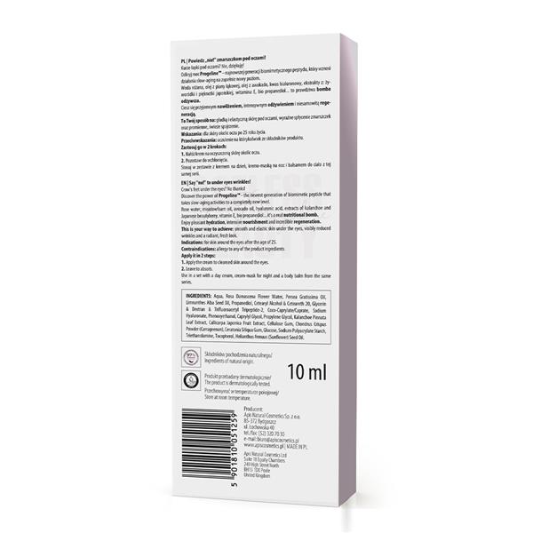 Biostymulujący krem pod oczy z progeliną tył